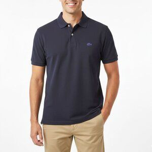 IZOD Men's Heritage Navy Blue Polo Shirt Short Sleeve Golf Top 100% Cotton